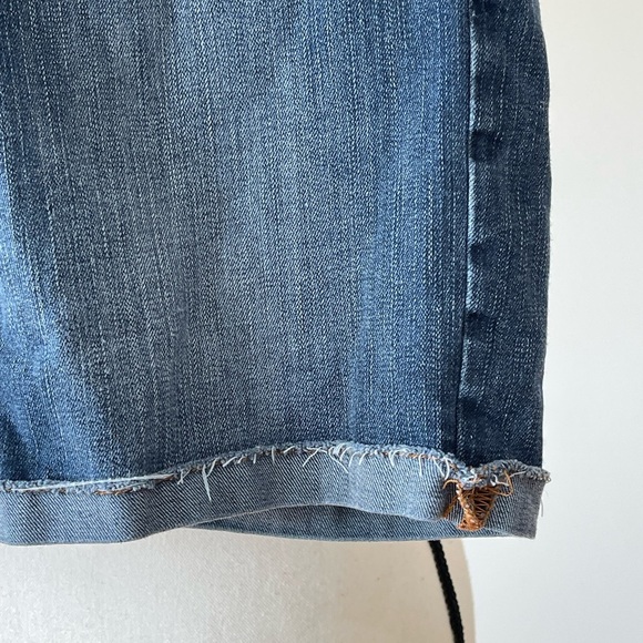 American Eagle Outfitters super stretch skinny Bermuda size 8 modest mature cuff - Picture 3 of 9